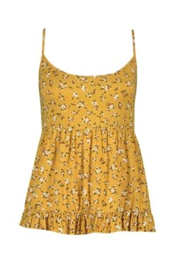 Plus Florales Gestuftes Smok-Trägertop 8 Plus Florales Gestuftes Smok-Trägertop -Plus Jane Stil Geschaft pzz64229 yellow xl 2