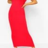 Plus Rundhals-Maxikleid Aus Jersey -Plus Jane Stil Geschaft pzz64939 red xl