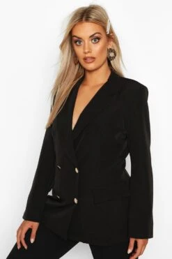 Plus Zweireihiger Military-Blazer