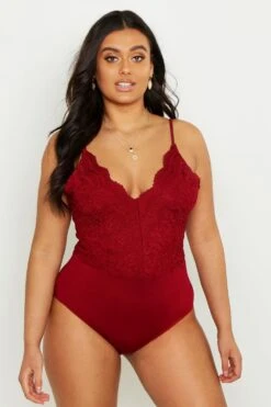 Plus Premium-Body -Plus Jane Stil Geschaft pzz76007 burgundy xl 3