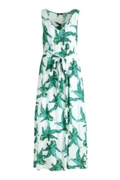 Plus Florales Maxikleid Mit V-Ausschnitt -Plus Jane Stil Geschaft pzz83563 white xl 2