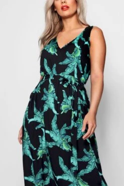 Plus Florales Maxikleid Mit V-Ausschnitt -Plus Jane Stil Geschaft pzz83563 white xl 3