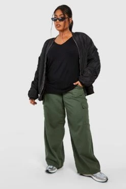 Plus Langärmliges Basic T-Shirt 8 Plus Langärmliges Basic T-Shirt -Plus Jane Stil Geschaft pzz92506 black xl 2