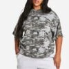 Plus Oversize Camouflage T-Shirt -Plus Jane Stil Geschaft pzz94597 multi xl